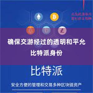 确保交游经过的透明和平允比特派身份